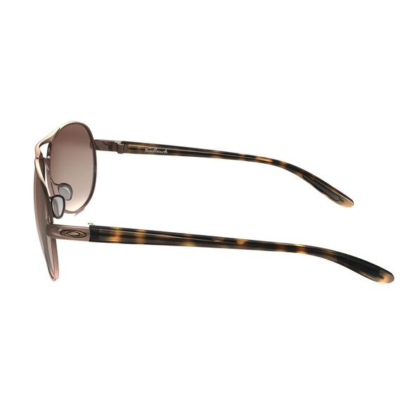 Oakley Feedback OO4079-01 Rose Gold Aviator Sunglasses VR50 Brown Gradient Lens - Picture 3 of 3